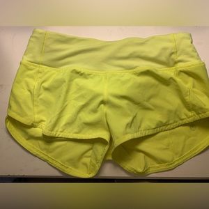 Lululemon Highlight yellow speed up shorts